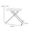 Emma and Oliver Height Adjustable Plastic Folding TV Tray/Laptop Table in Granite White